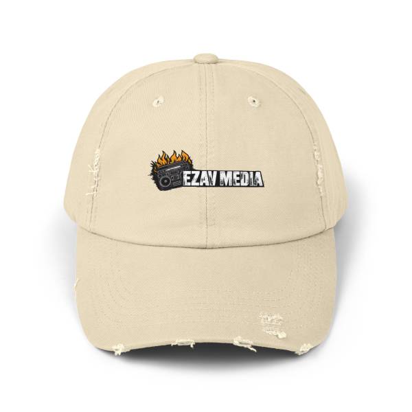 Distressed Cap EZAV MEDIA Embroidered Hat