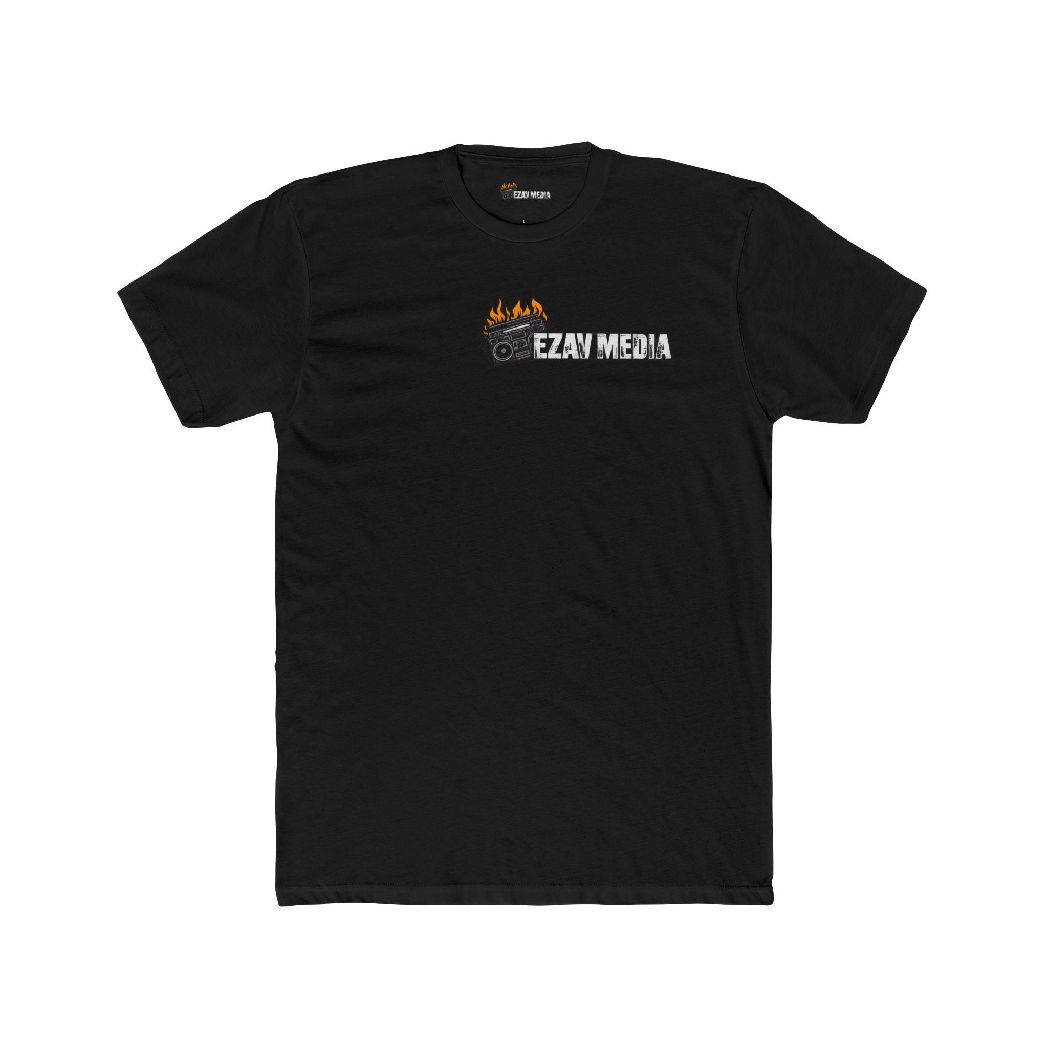 EZAV Media Tee Vintage Crew T-Shirt - Image 13